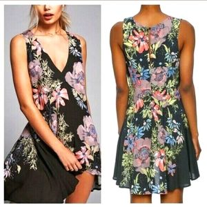 Free People Backyard Party Tunic Dress in midnight, extra small, XS